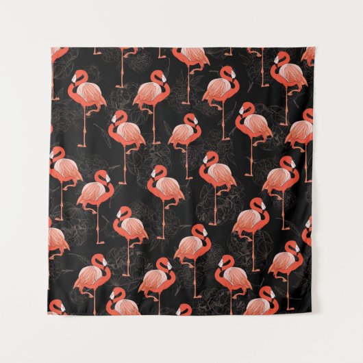 Flamingos Birds: textielontwerp Wandkleed (Voorkant)