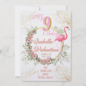 Flamingo's Birthday Invitation Template Feestdagenkaart (Voorkant)