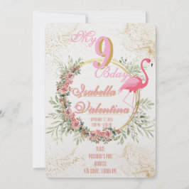 Flamingo's Birthday Invitation Template Feestdagenkaart