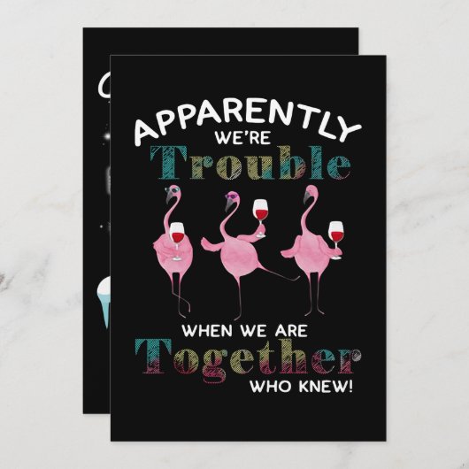 Flamingos | Blijkbaar zijn we problematische vlami Bedankkaart (Voorkant / Achterkant)