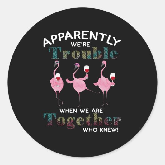 Flamingos | Blijkbaar zijn we problematische vlami Ronde Sticker (Voorkant)