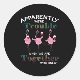 Flamingos   Blijkbaar zijn we problematische vlami Ronde Sticker