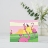 flamingos briefkaart (Staand voorkant)
