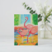 Flamingos Briefkaart (Staand voorkant)