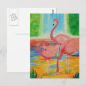 Flamingos Briefkaart (Voorkant / Achterkant)