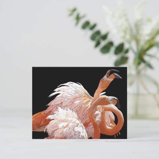 Flamingos Briefkaart (Staand voorkant)