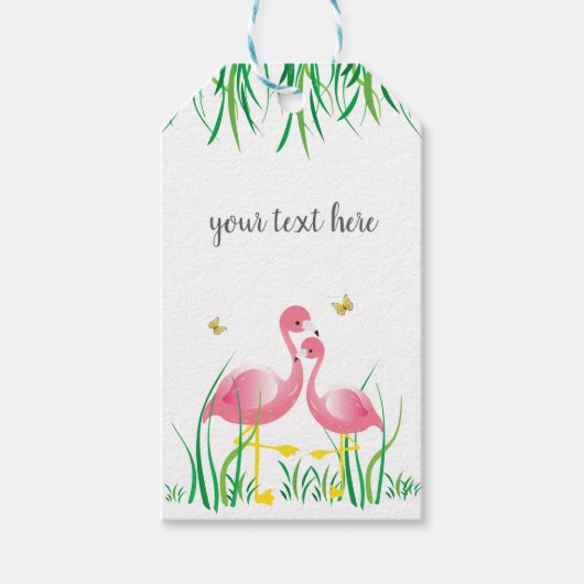Flamingo's Cadeau Labels Cadeaulabel (Voorkant)