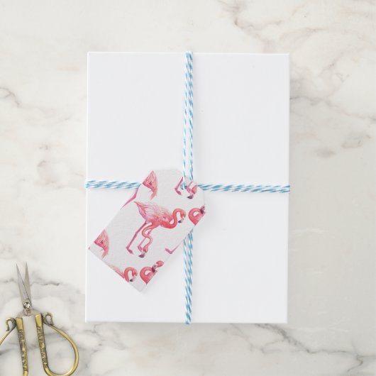 Flamingos Cadeaulabel (Met Touw)