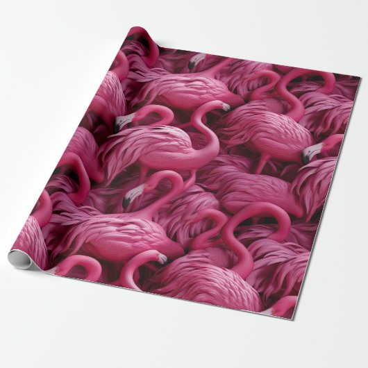 Flamingos Cadeaupapier (Uitgerold)