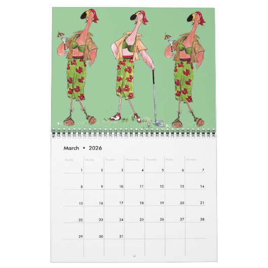 Flamingos Calendar Kalender (Mar 2026)