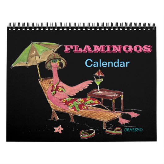 Flamingos Calendar Kalender (Hoes)