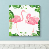 Flamingos Canvas Afdruk (Insitu (Houten vloer))