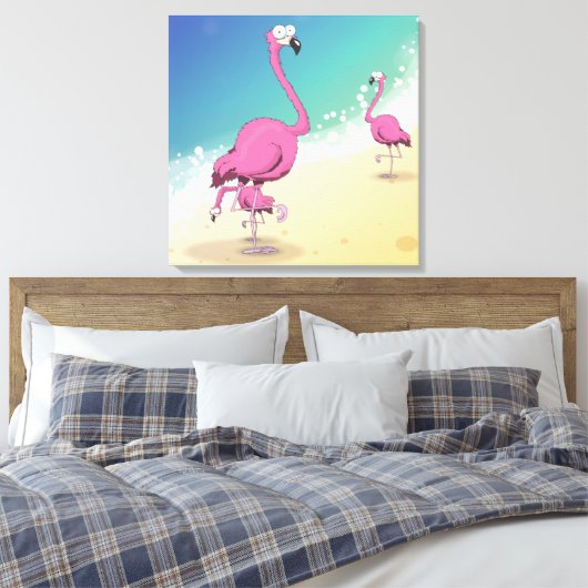 flamingos canvas afdruk (Insitu (Slaapkamer))