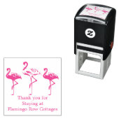 Flamingos Coastal Beach Business Custom Dank u Zelfinktende Stempel (In situ)