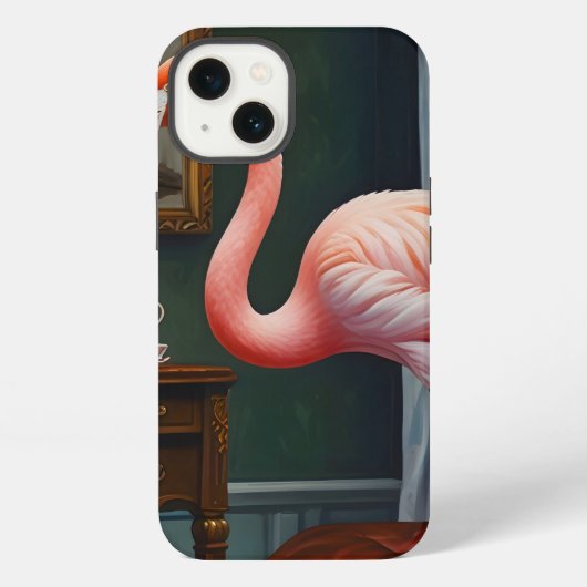 Flamingo's Cozy Corner iPhone Hoesje (Achterkant)