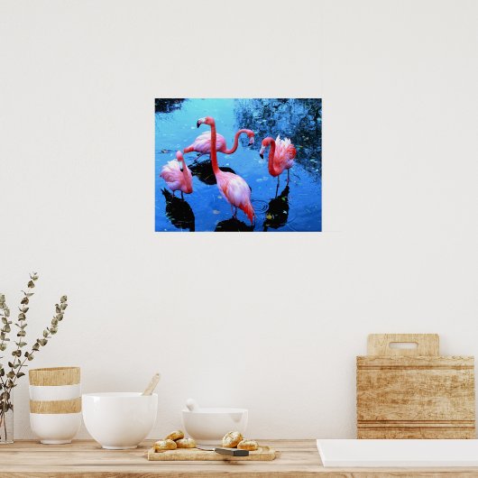 Flamingo's Dansen Poster (Keuken)