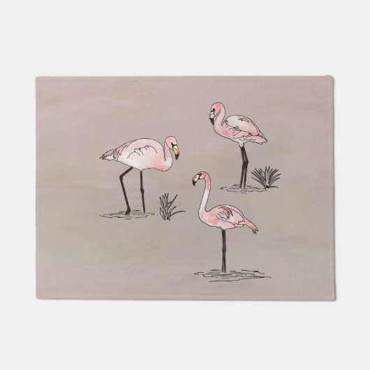 Flamingos Deurmat (Voorkant)
