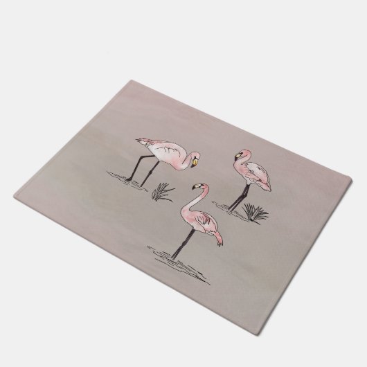 Flamingos Deurmat (Schuin)