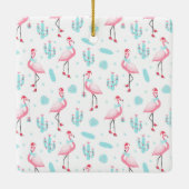 Flamingos en Cactus Keramisch Ornament (Achterkant)