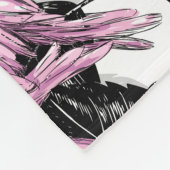 Flamingos en hibiscus bloemen fleece deken (Hoek)