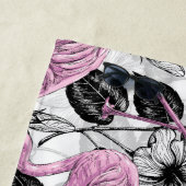 Flamingos en hibiscus bloemen strandlaken (In situ)