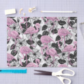 Flamingos en hibiscus bloemen tissuepapier (Craft)