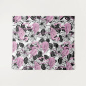 Flamingos en hibiscus bloemen wandkleed (Voorkant (horizontaal))