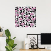 Flamingo's en hibiscusbloemen poster (Thuiskantoor)