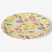 Flamingo's en kerstmis in het feest van juli papieren bordje (Gekanteld)