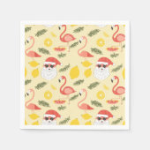 Flamingo's en kerstmis in het feest van juli servet (Voorkant)