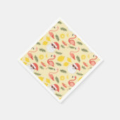 Flamingo's en kerstmis in het feest van juli servet (Hoek)