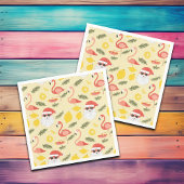 Flamingo's en kerstmis in het feest van juli servet