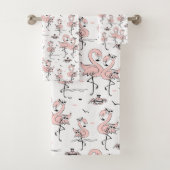 Flamingos en krabben bad handdoek (Insitu)