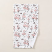 Flamingos en krabben bad handdoek (Handdoek)