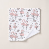 Flamingos en krabben bad handdoek (Wasdoekje)