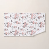 Flamingos en krabben bad handdoek (Handdoek)