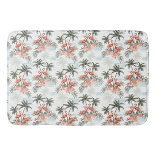 Flamingos en Palm Trees Bath Mat