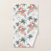 Flamingos en Palm Trees Bath Towel Set Bad Handdoek (Handdoek)