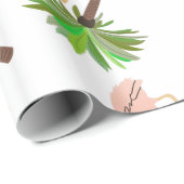 Flamingos en Palm Trees Cadeaupapier (Rol Hoek)