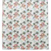 Flamingos en Palm Trees Shower Curtain Douchegordijn (Voorkant)