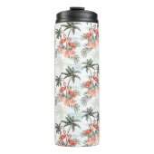 Flamingos en Palm Trees Thermal Tumbler Thermosbeker (Voorkant)
