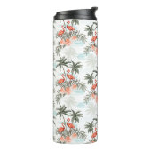 Flamingos en Palm Trees Thermal Tumbler Thermosbeker (Gedraaid links)