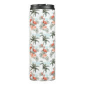 Flamingos en Palm Trees Thermal Tumbler Thermosbeker (Achterkant)