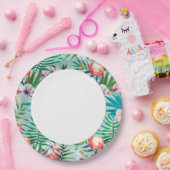 Flamingo's en palmbomen Luau Borden Papieren Bordje (Feest)