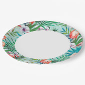 Flamingo's en palmbomen Luau Borden Papieren Bordje (Gekanteld)