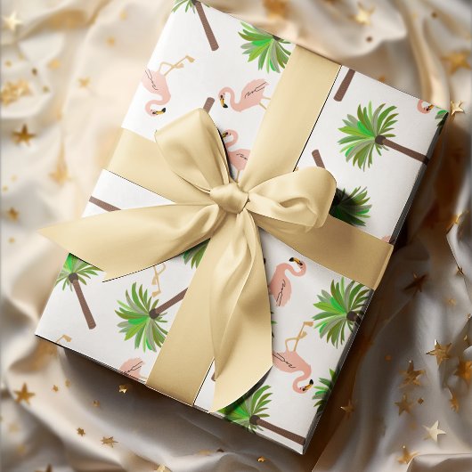 Flamingos en palmbomen tissuepapier