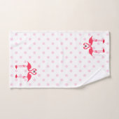 Flamingos en Polka Dots Bad Handdoek (Handdoek)