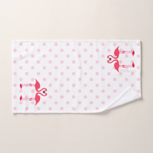 Flamingos en Polka Dots Bad Handdoek (Handdoek)