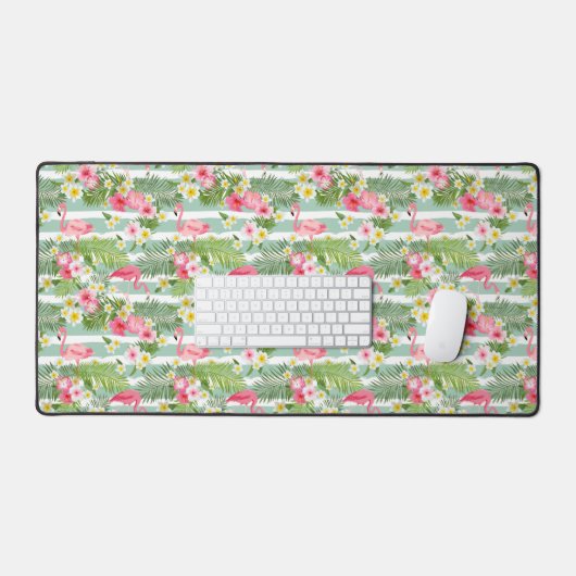 Flamingos en Stripes Bureaumat (Keyboard & Muis)