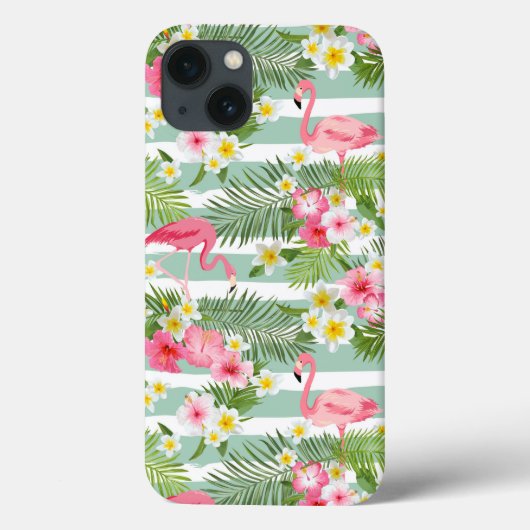 Flamingos en Stripes Case-Mate iPhone Case (Achterkant)